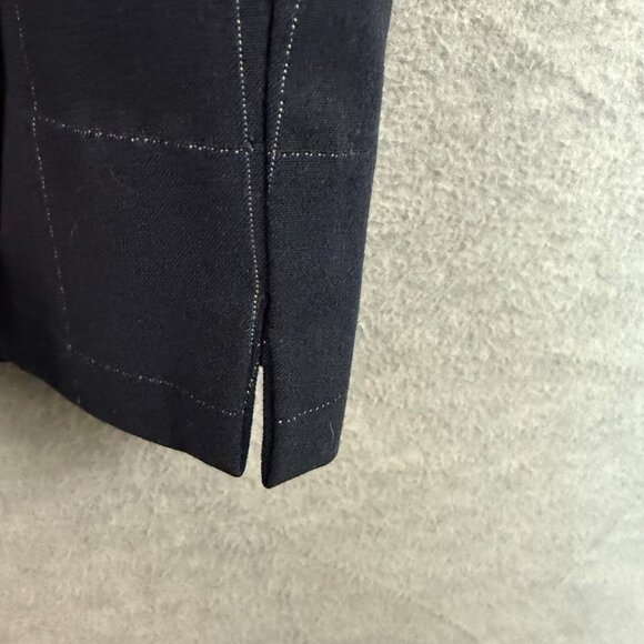 Chico's Fabulously Slimming 3 (US 16) Ankle Pants Navy Blue Windowpane Plaid - Picture 6 of 14